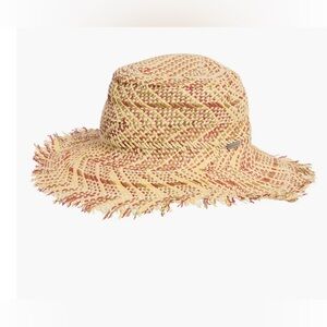 Steve Madden Red and Tan Woven Hat. NWT